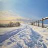 chemin de campagne  sous la neige