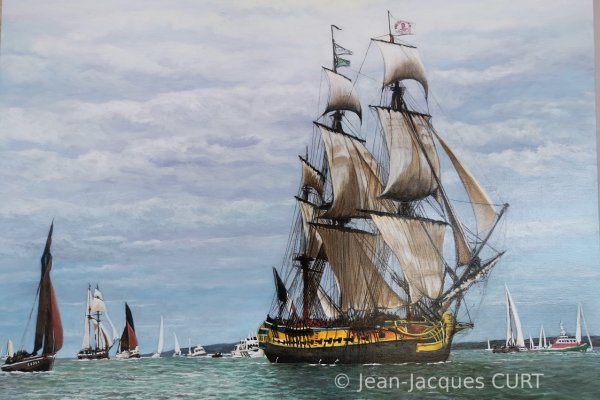 L'Hermione et sa flotille 